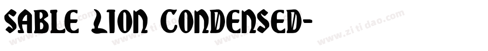 Sable Lion Condensed字体转换